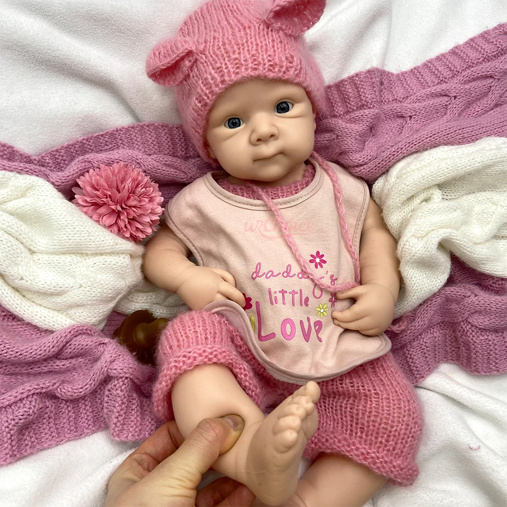 50cm Openbare Mond Bettie Flexibele Ledematen Realistische Siliconen Reborn Baby Meisje Pop met Fijne Textuurdetails voor Filmrekwisiet