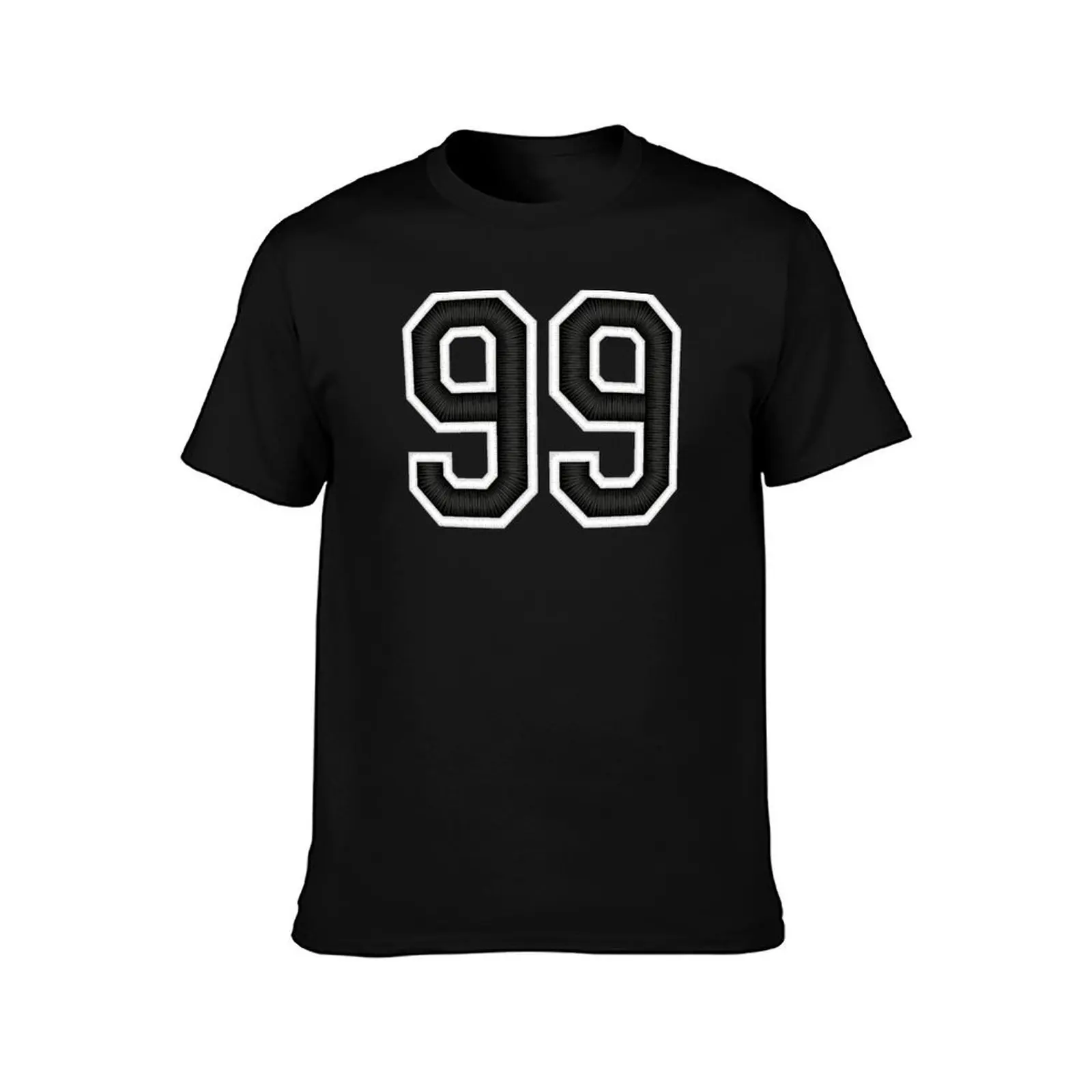 99 Black Jersey Sports Number ninety-nine Football 99 T-Shirt Classic Graphic Short Sleeve Top T-Shirt