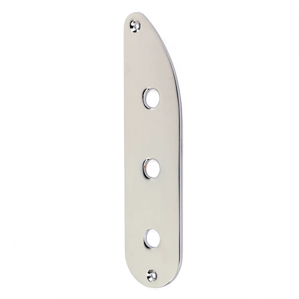 3 Holes Metal Electric Guitar Bridge Control Plate for TL Style Bass Guitar GE214 (Silver)