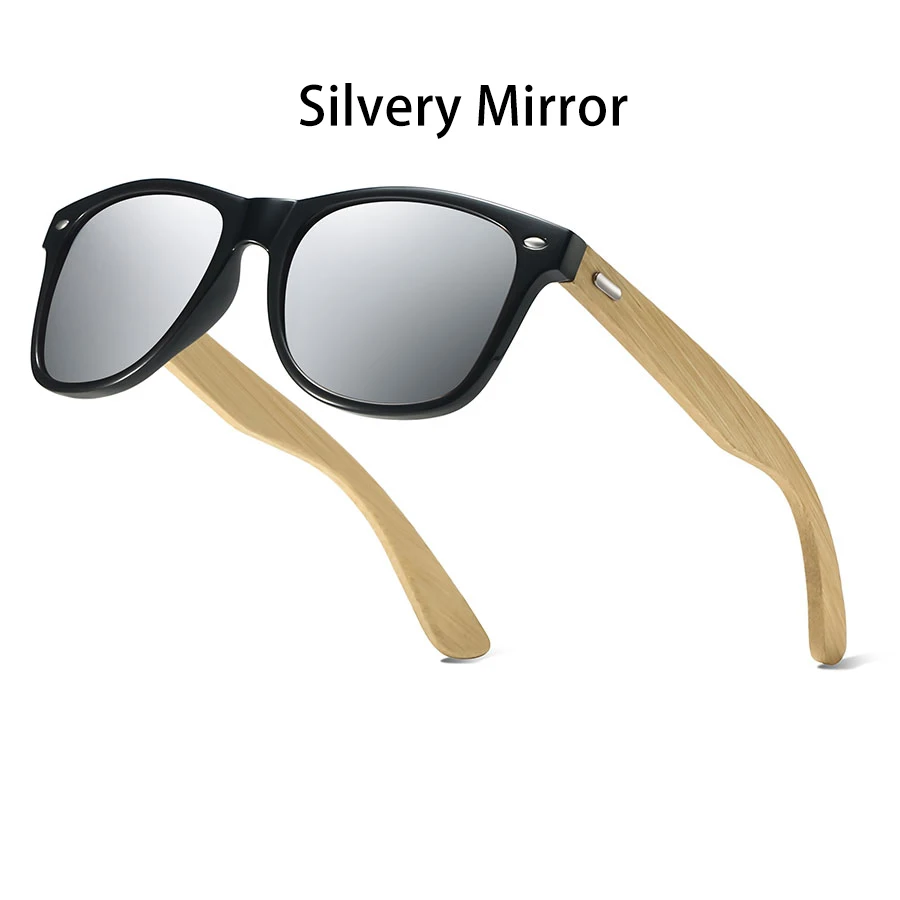 Vintage Mode Eckige Sonnenbrille für Männer und Frauen Modische Bambus-Holz Luxusmarken-Designer-Brille zum Autofahren – Detail 8