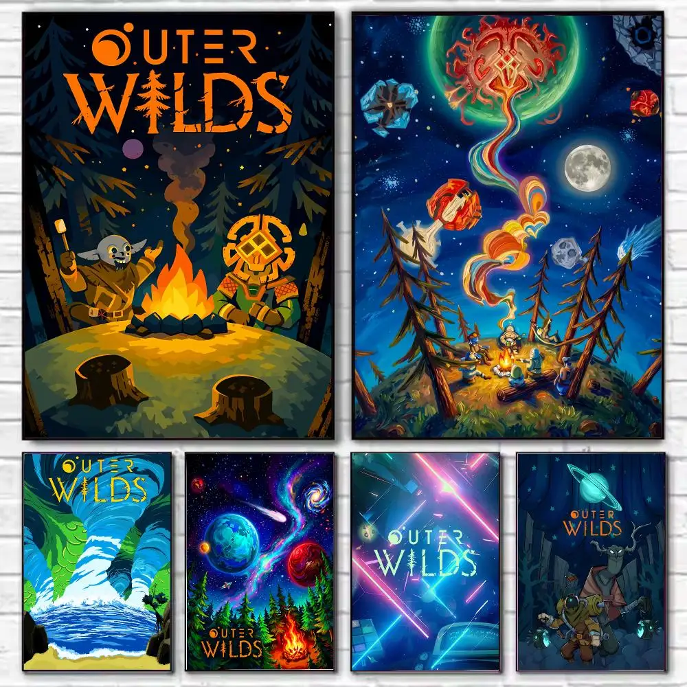 Game Outer Wilds Poster Stylish Wall Art Print for Living Room Bedroom Study Office Café Home Decor Modern Gift