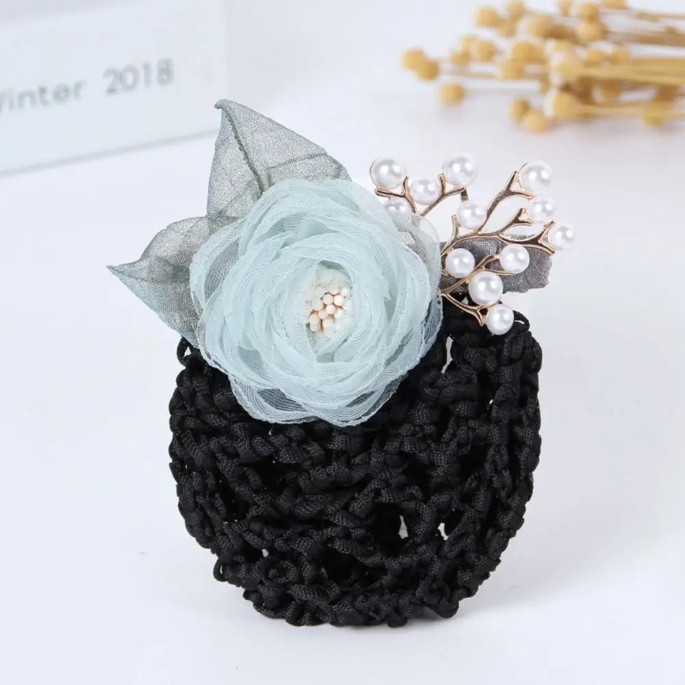 

Korean Style Flower Snood Spring Clip Bun Snood Hairgrips Cover Net Pearls Crochet Bun Net Headwear Hair Clip Rose Lace Hair Net
