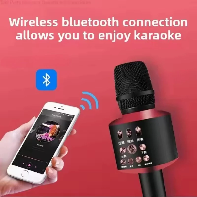85KHz Wireless Bluetooth Microphone Handheld AI Live Vocal System with Stereo Sound for Singing Studio Recording