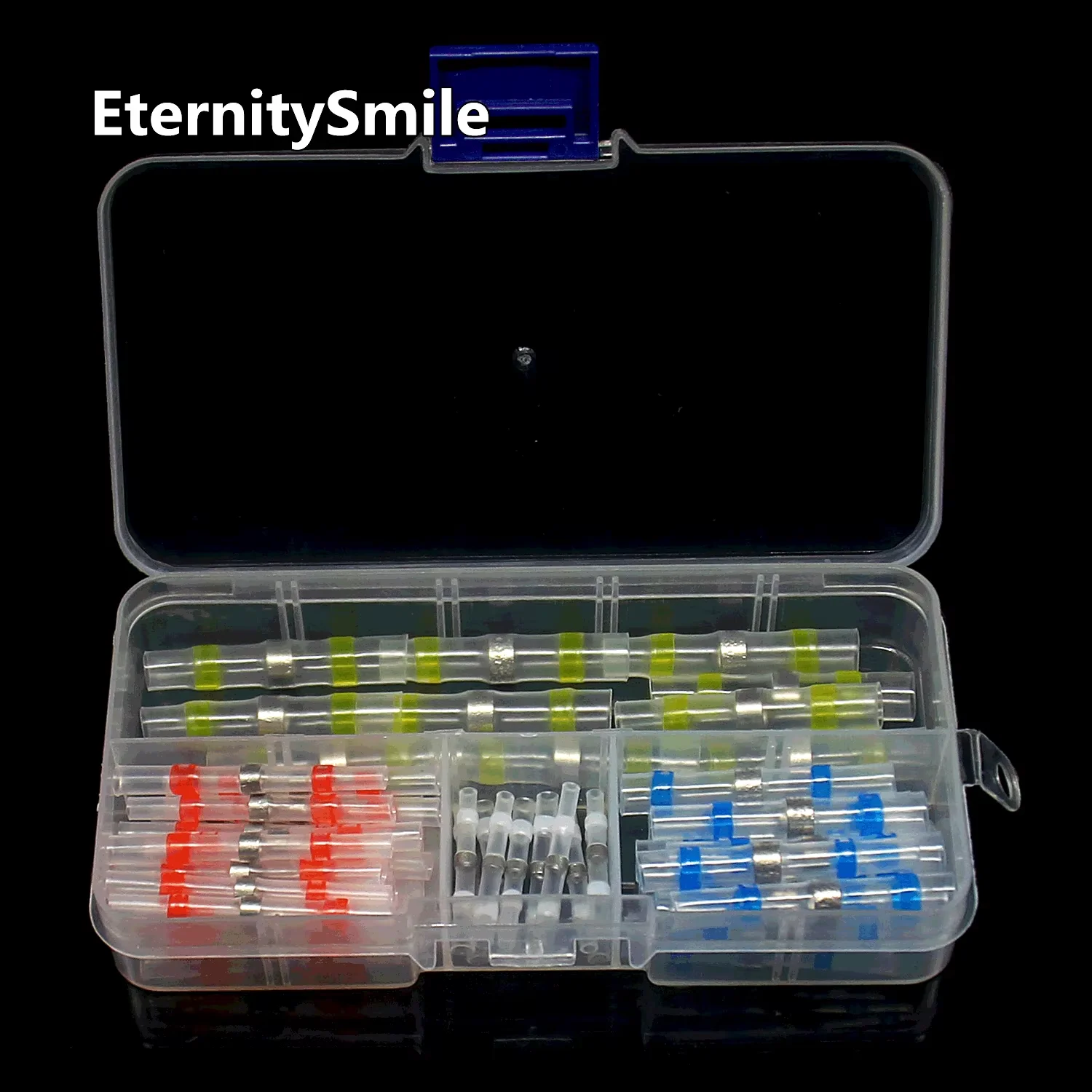 50PCS Waterproof Solder Seal Wire Connectors Heat Shrink Tube Extrusion Terminals Cable Termination Wireway Clamp Sleeve Kit