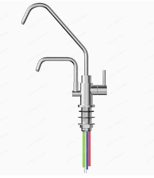 2-way faucet made of 304 stainless steel with alkaline/acidic properties, suitable for kitchen alkaline faucets and tap water