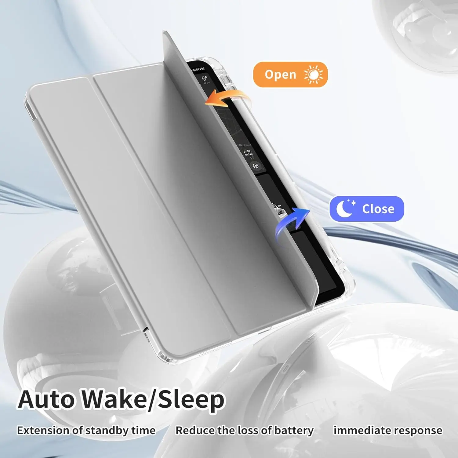 Clear Crystal Tablet Case With Pen Slot For Samsung Galaxy Tab S11 2025 11'' SM-X730 SM-X736B Tri-fold Magnetic Stand Cases