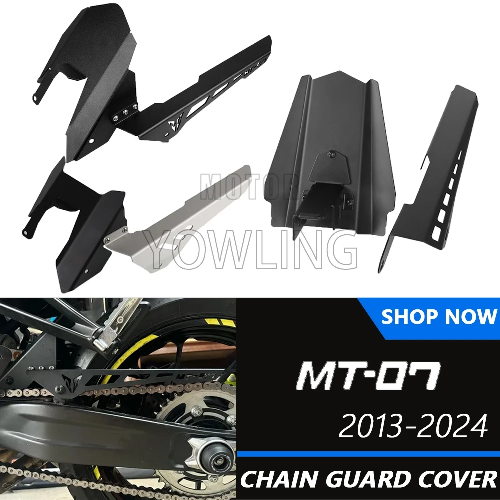 

Для Yamaha MT-07 MT07 MT 07 2013-2024 Tracer 7 GT XSR700 Защитная крышка цепи Заднее крыло Шина Hugger Брызговик YZF R7 YZF-R7 2025