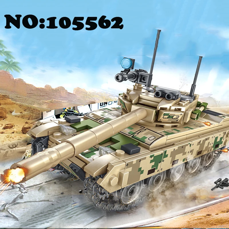 Brand new World War II 85 Main Battle Tank &VT-4 Iron Blood Heavy Military Tank building block model toy Christmas gift