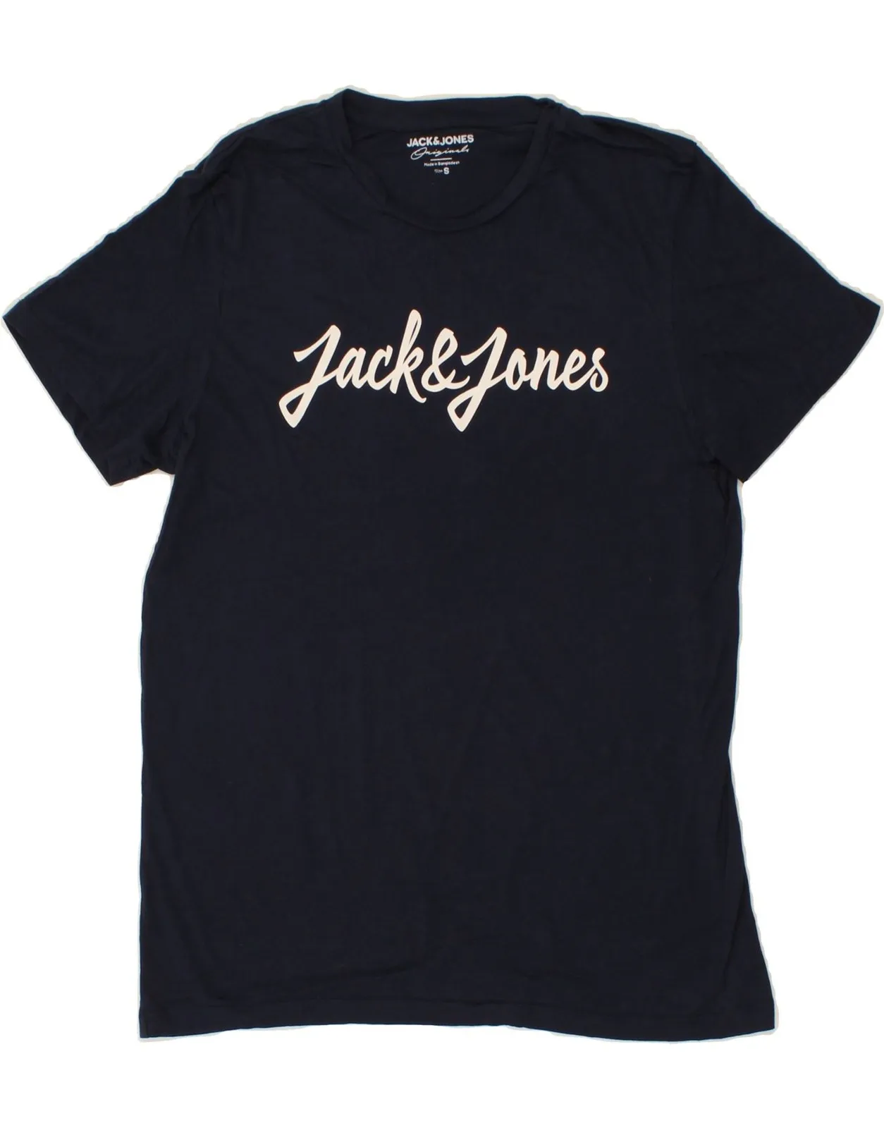 JACK & JONES Мужская футболка с рисунком Маленький темно-синий BU34