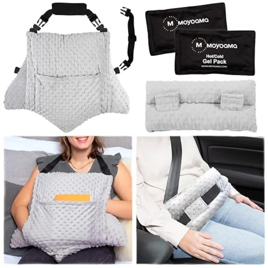 

4 Pc Hysterectomy Pillow Set Incl Seatbelt Cushion and 2 Gel Packs for Soothing Relief After Hysterectomy Recovery Must-Haves,