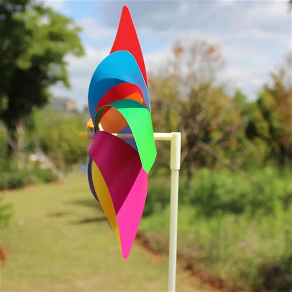 1pc Windmühle DIY Wind Spinner Kunststoff Bunte Windrad Outdoor Ornament Garten Hof Party Windmühle Dekoration Kinder Spielzeug