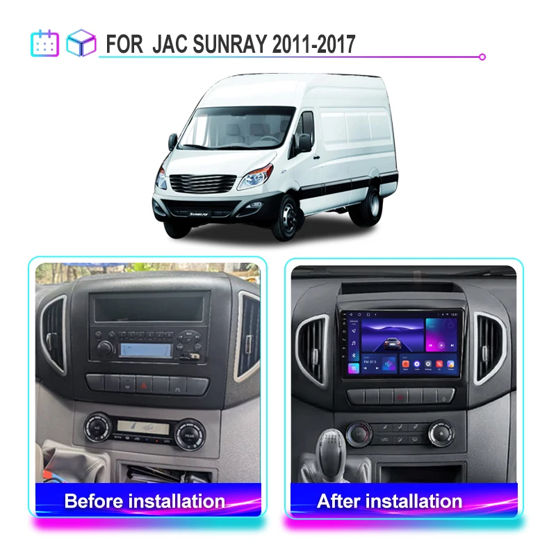 Radio samochodowe z systemem Android 11.0 4G AI Carplay do samochodu JAC Sunray 2011 - 2017 multimedialny odtwarzacz wideo Auto 4G GPS 2 Din Autor 9