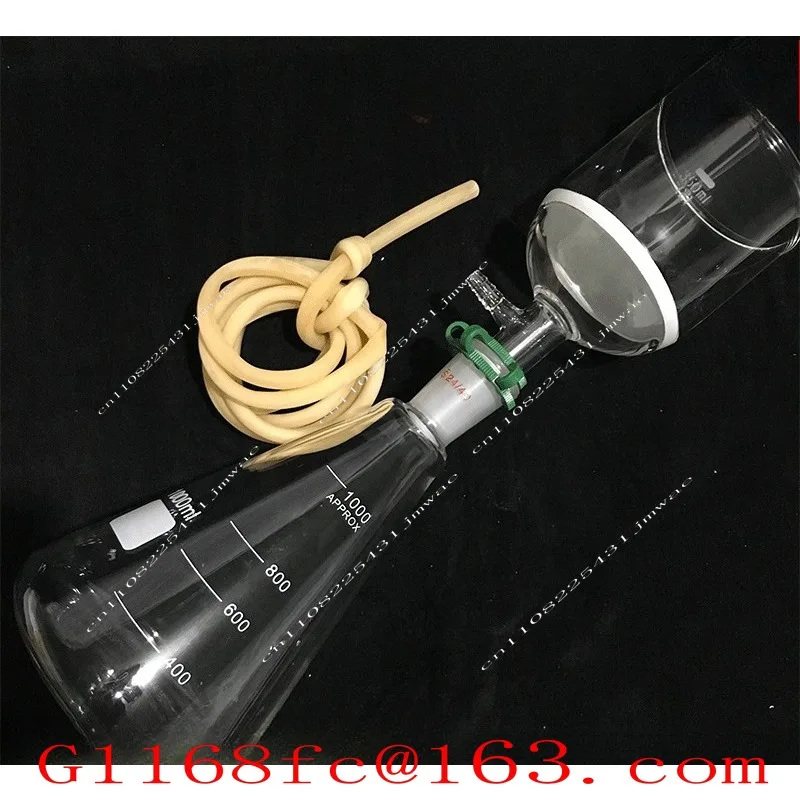 Laboratory Glass Sand Core Filter and Suction Filter Device 1000ml Vacuum Solvent Filter Glass Instrument