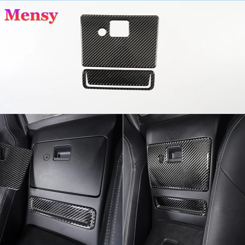 

For 2016-2023 Mazda MX-5 soft carbon fiber car central control storage box rear panel sticker car protection accessories 2Pcs