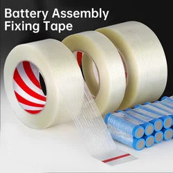 Fiberglass Tape Strong Fixation Mesh Tape Lithium Battery Insulating Tape Transparent Waterproof Single Side  Packing Tape