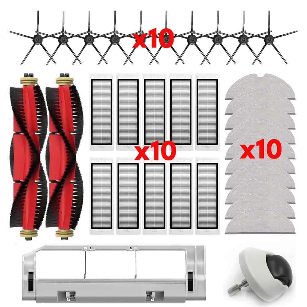 Fit For Roborock S5 / S5 Max / S6 / S6 MaxV / S6 Pure / E4 / E5 / S51 / S52 / S55 Roller Side Brush Filter Mop Accessories Part