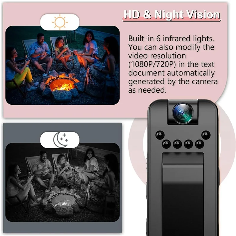 【Shop Now】1080P Video Recorder Camera Small Security Camera With Night Vision Portable Mini Body Camera For Law Sports Delivery