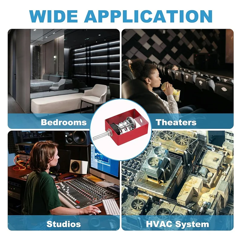 BYBS-8-Paquete de colgadores de amortiguación de resorte de techo, soportes antivibración de 44 libras para unidades de aire acondicionado