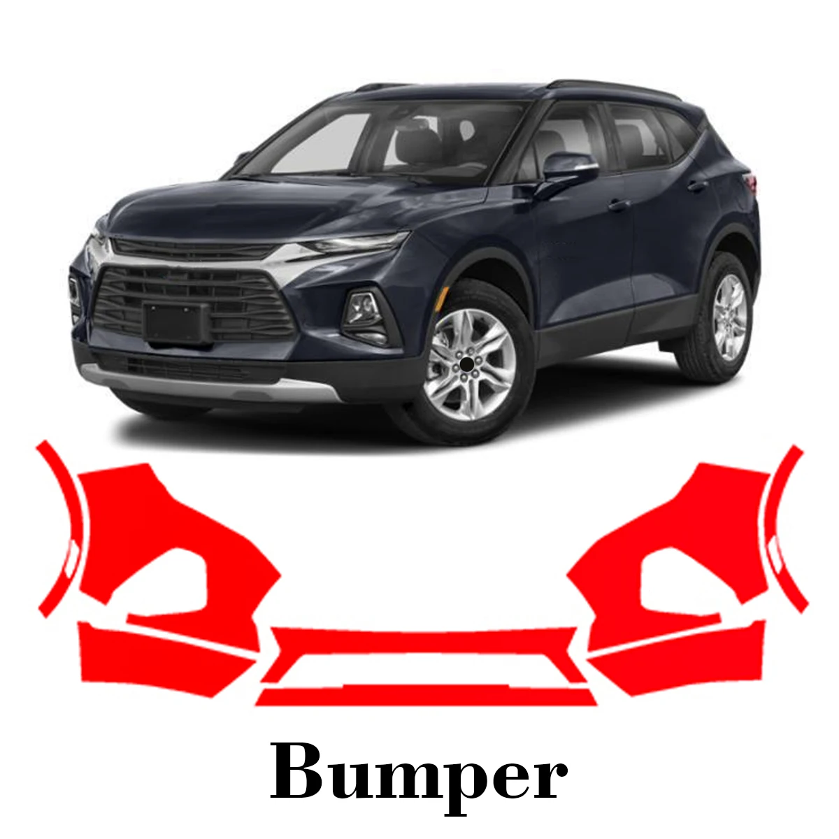 

Car Precut Paint Protection Film Front Bumper Anti-scratch Exterior TPU PPF For Chevrolet Blazer Premier 19-2022
