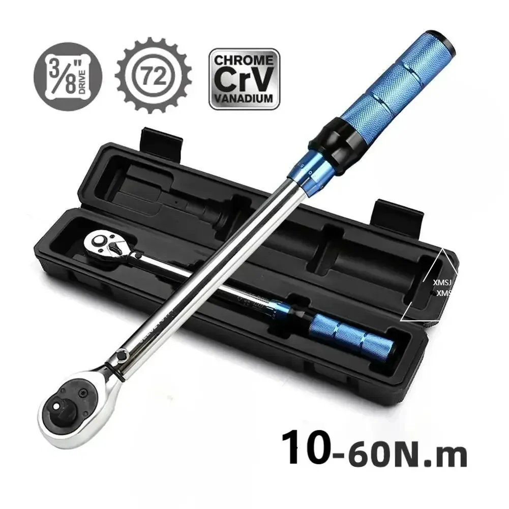 

10-60N.m Torque Wrench 3/8 Inch Square Drive Torques Key ±3% High Precision Torque Wrench Professional Bicycle Automotive Tool