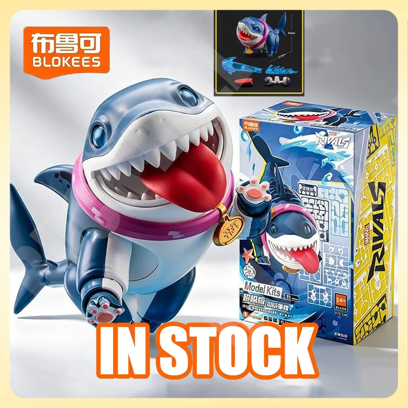 Auf Lager Blokees Jeff The Land Shark Bausatz Invisible Woman Brandneue Day Spiderman Actionfigur ABS Champion-Klasse