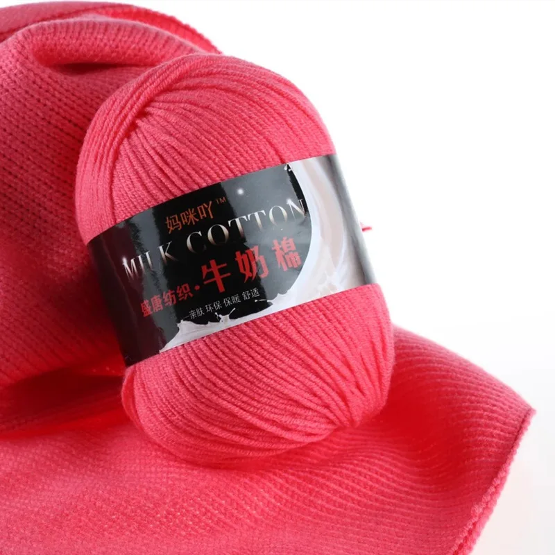 1Pc 50g Milk Cotton Yarn Crochet Milk Fiber Soft Warm hand knitting Yarn DIY Sweater Hand Knit Scarf
