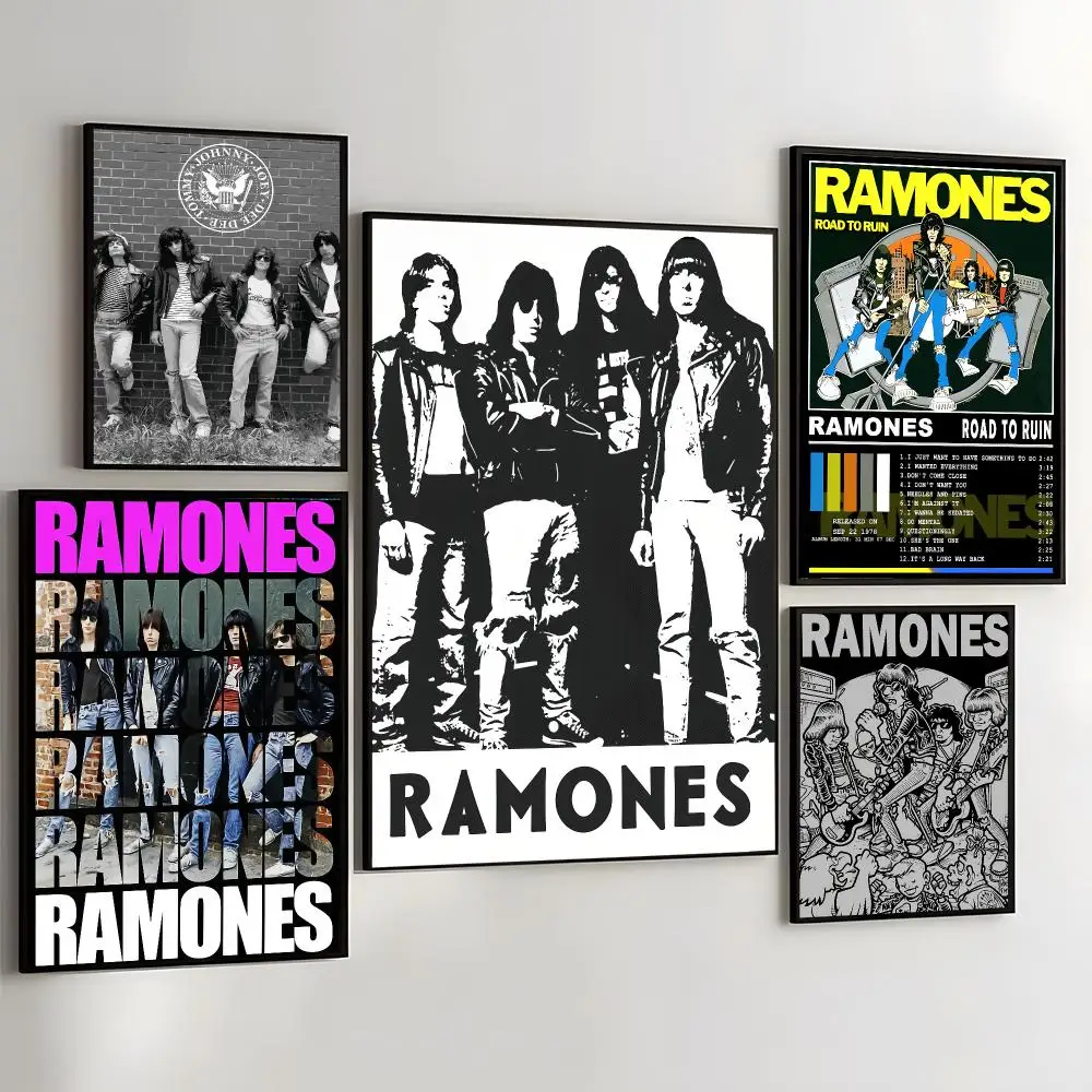 Road To Ruin R-Ramones Painting Calligraphy Self Adhesive Wall Art Waterproof Print For Bedroom Living Room Home Decor