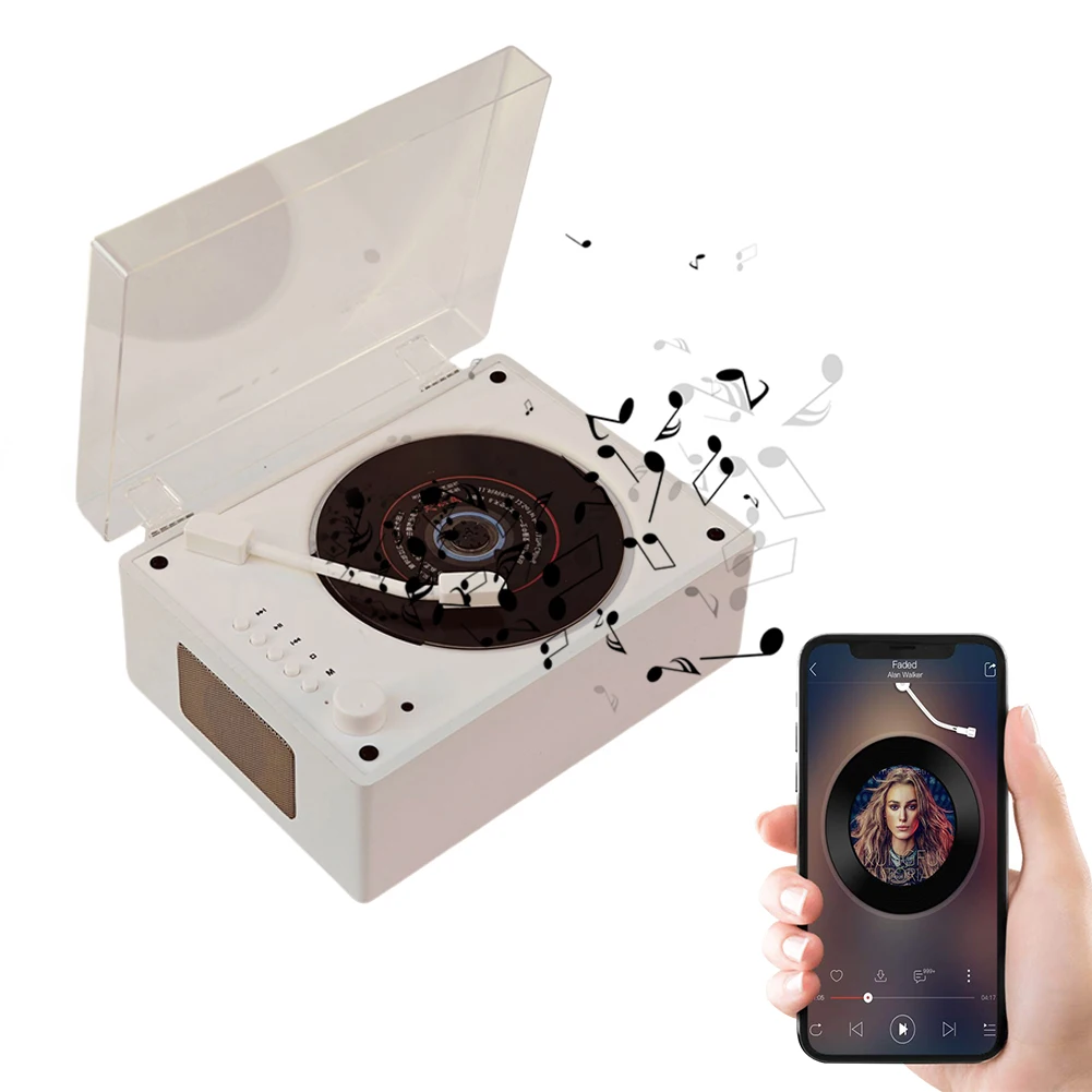 

Ретро-плеер для компакт-дисков, перезаряжаемый, с поддержкой CD, BT, USB, 3,5 мм AUX, портативный CD-плеер, совместимый с Bluetooth 5.0, настольный CD-плеер для телефона