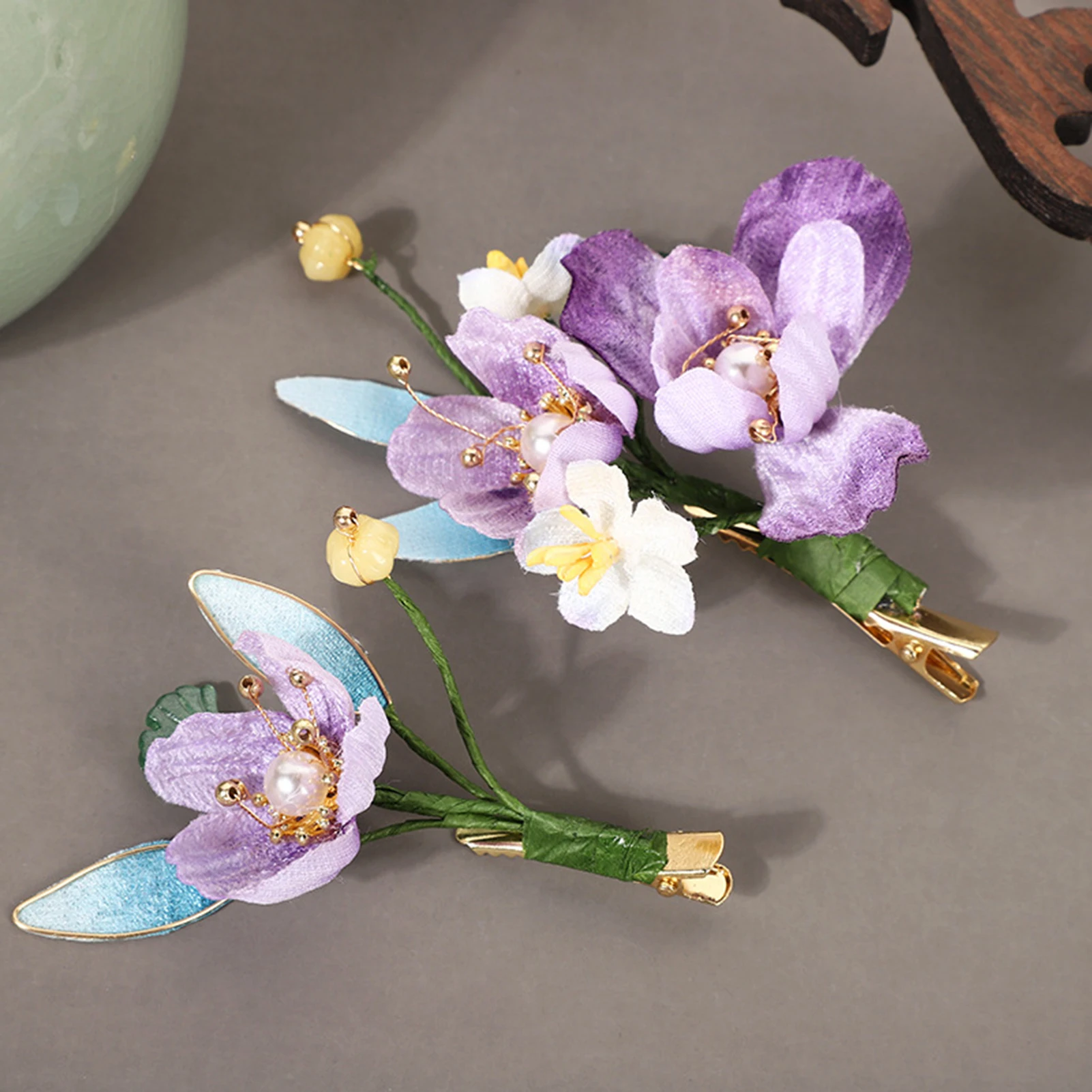 

Bride Hair Clips Hanfu Hairpin Hair Sticks Chinese Hairpins for Buns Flower Barrette Headwear Jewelry Costume Hanfu Accessories