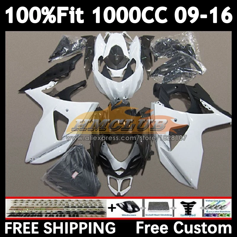 Injection Body For SUZUKI GSXR-1000 K9 1000CC 09 10 11 12 31No.40 GSXR 1000 CC GSXR1000 2013 2014 2015 2016 Fairing white glossy