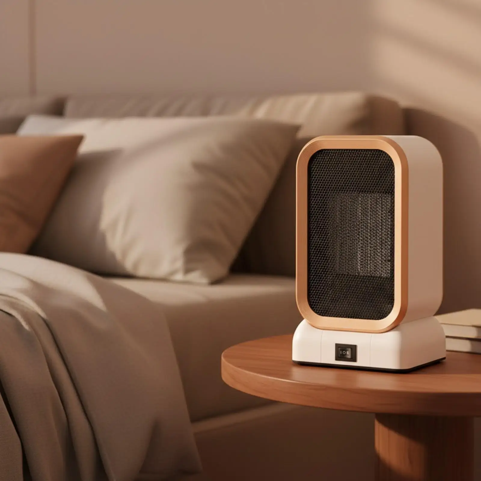 Mini Ceramic Desktop Heater Portable Electric Fan Heater with Overheat Protection for Bedroom Study