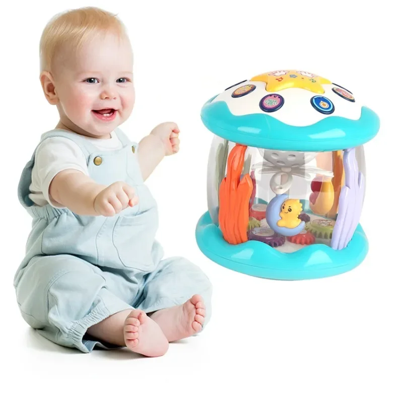 

Newest Light Rotating Musical Drum Toys Interactive Baby Toddler Learning Toy