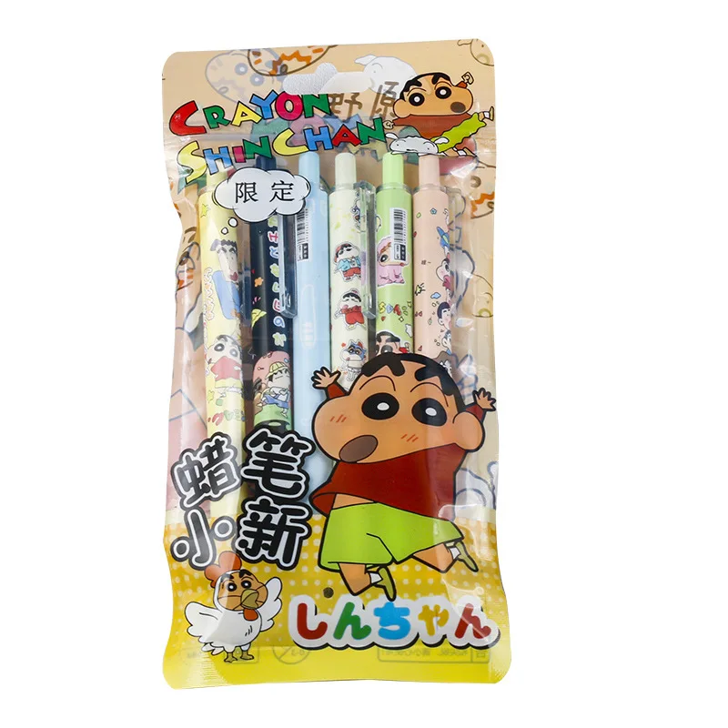 Crayon Shin-chan Gelstift Anime-Zubehör Kreativer 0,5mm Hochwertiger Kawaii Schüler-Prüfungsstift Schnelltrocknender Schwarzer Gelstift Schreibwaren – Detail 6