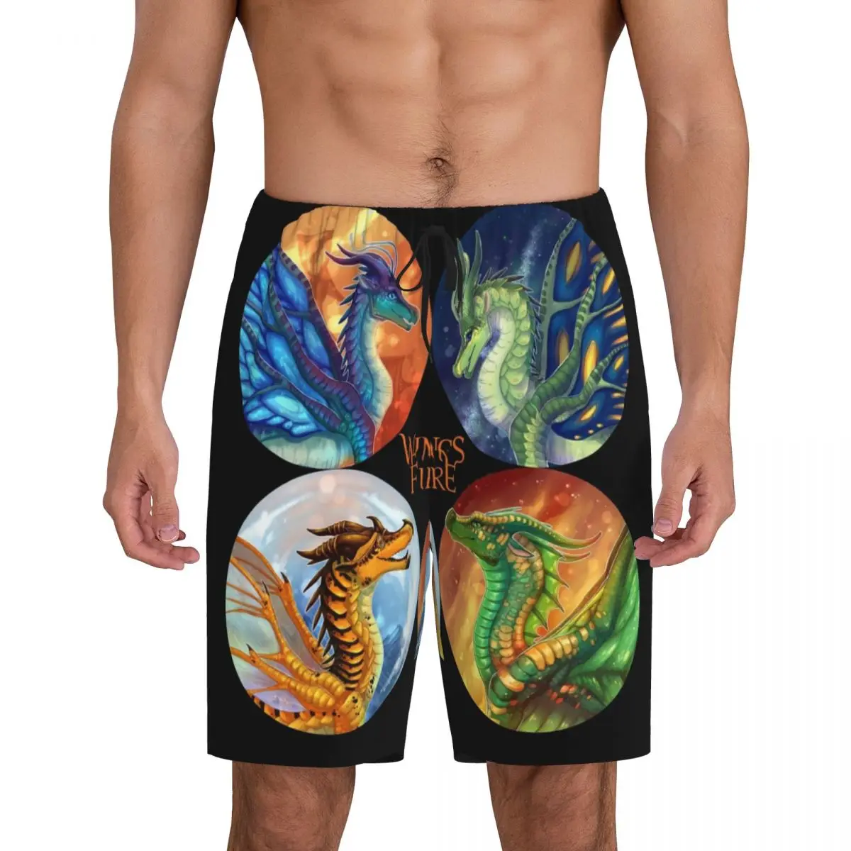 

Custom Wings Of Fire Short Pajama Pants Men Sleepwear Sleep Lounge Bottom Shorts Sleeping Pants