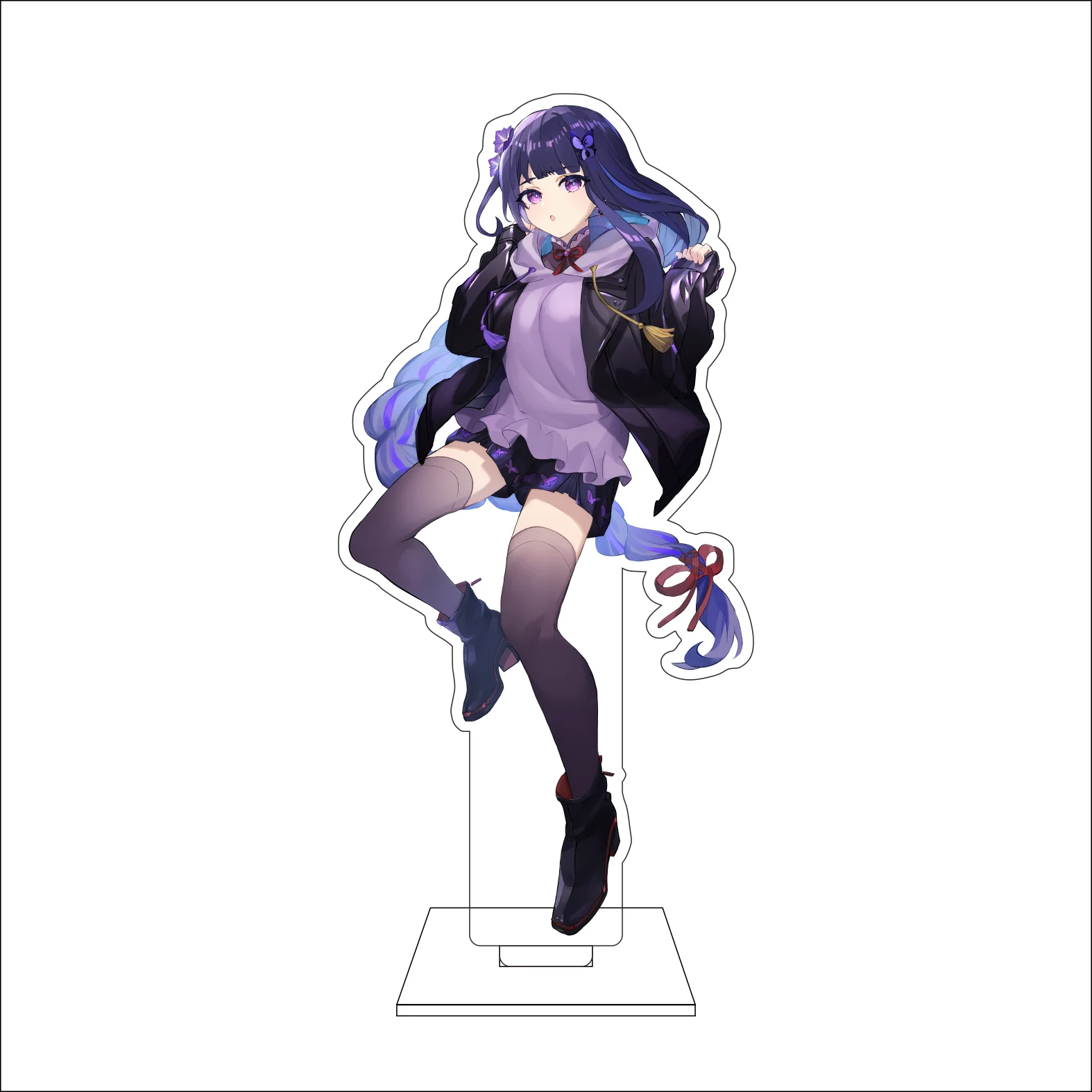 16CM Anime Genshin Impact Cosplay Acrylic Figure Stand Plate Beelzebul Raiden Shogun Ornaments Gifts view 6