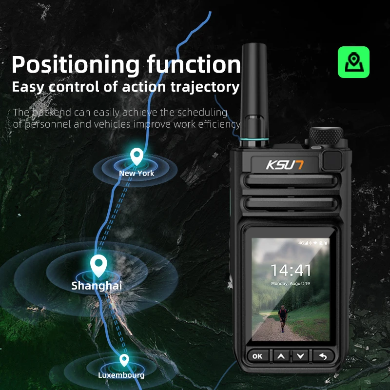 KSUT ZL63 Poc Radio WiFi Blue tooth Talki Walki 4G Android Mobile Phone GPS Walkie Talkie Compatible with Zello APP