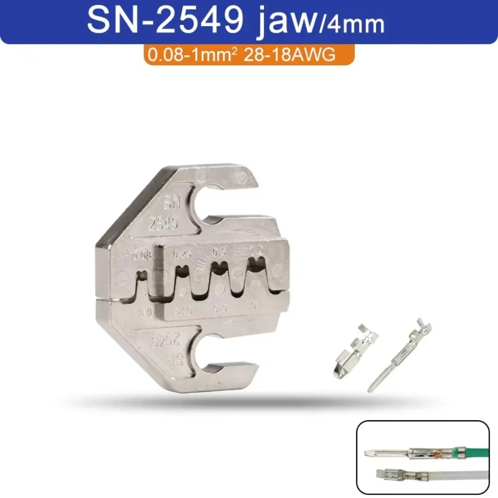 New Alloy SN Crimping Pliers Jaw SN-2546B 02C 06WF 2549 03H Crimping Terminals Jaw Slot Width 4mm 48B 58B Terminal Tools