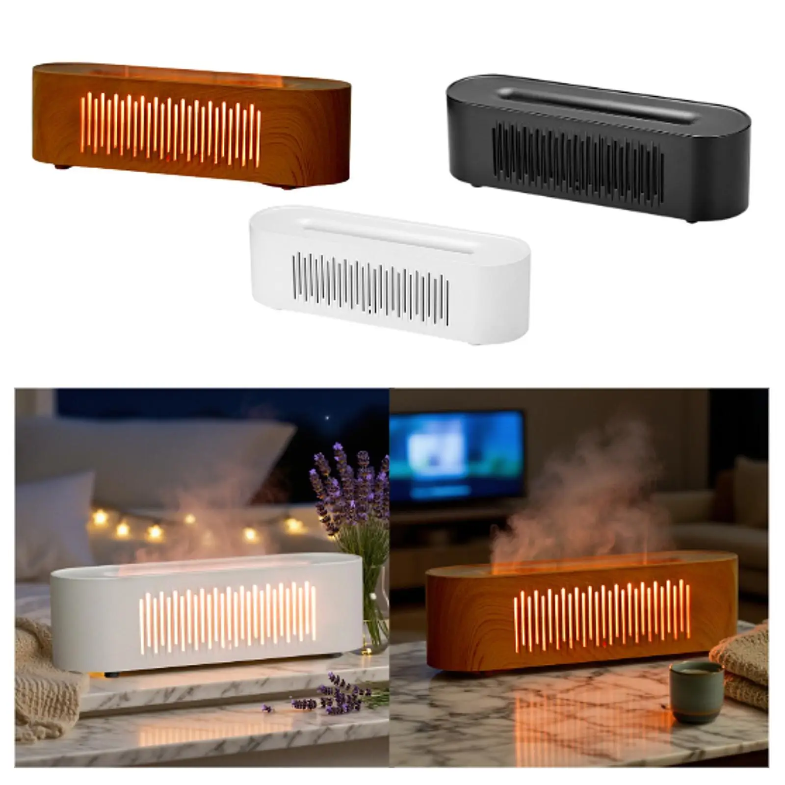 Umidificador de ar Nightlight Difusor de óleo essencial para mesa de viagem de quarto