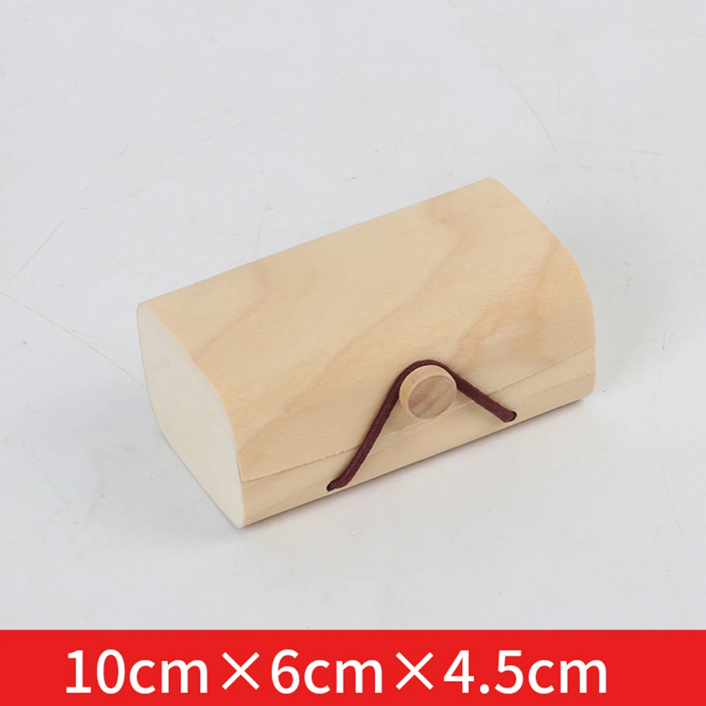 Деревянный ящик для хранения из простого дерева с крышкой, многофункциональный квадратный шарнирный ящик для рукоделия, деревянный органайзер для хранения ювелирных изделий, аксессуары