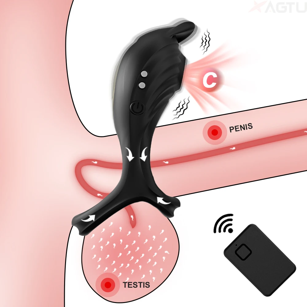 خاتم الديك للرجال الكبار مص البظر هزاز تأخير القذف الجنس لعب للأزواج البظر محفز القضيب الدائري كوكرينج