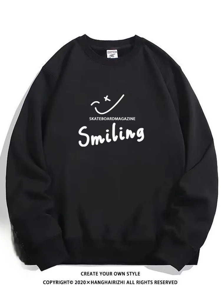 

Повседневный свитшот с длинным рукавом и круглым вырезом для мужчин, молодежный, модный, из смесового хлопка и полиэстера, осенне-зимняя верхняя одежда для пар