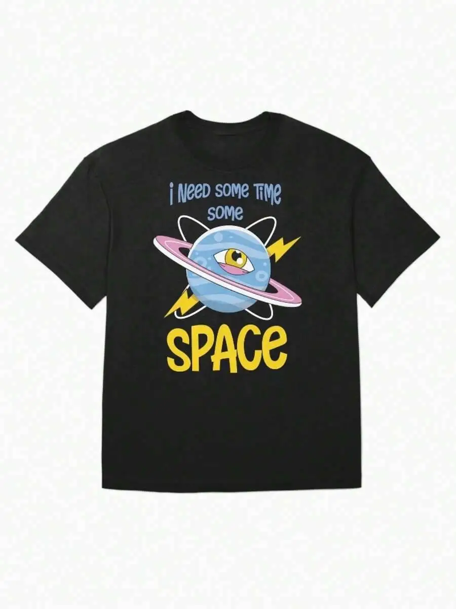 Need Some Space Classic T-Shirt Oversized T-Shirt,Graphic Tees Men,Streetwear,Couple Matching Outfits Vacation,2000S Style 100% Cotton Trendy Y2K Short-Sleeve Tee-Soft, Quick-Drying, Moisture-Wicking;  Great Gift for Christmas or Halloween