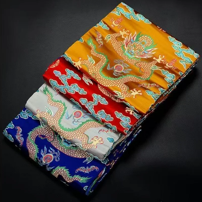Tibetan Hada,Colorful Silk Embroidery Dragon Pattern Mongolian Nationality Pendant Tapestry Tantric Buddhist Item Decorative