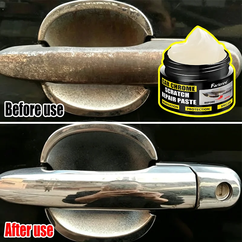 32G Car Chrome Scratch Repair Paste, Instant Polish Restorer For Metal Trim, Rust Removal, Auto Exterior Refurbishment - view 4