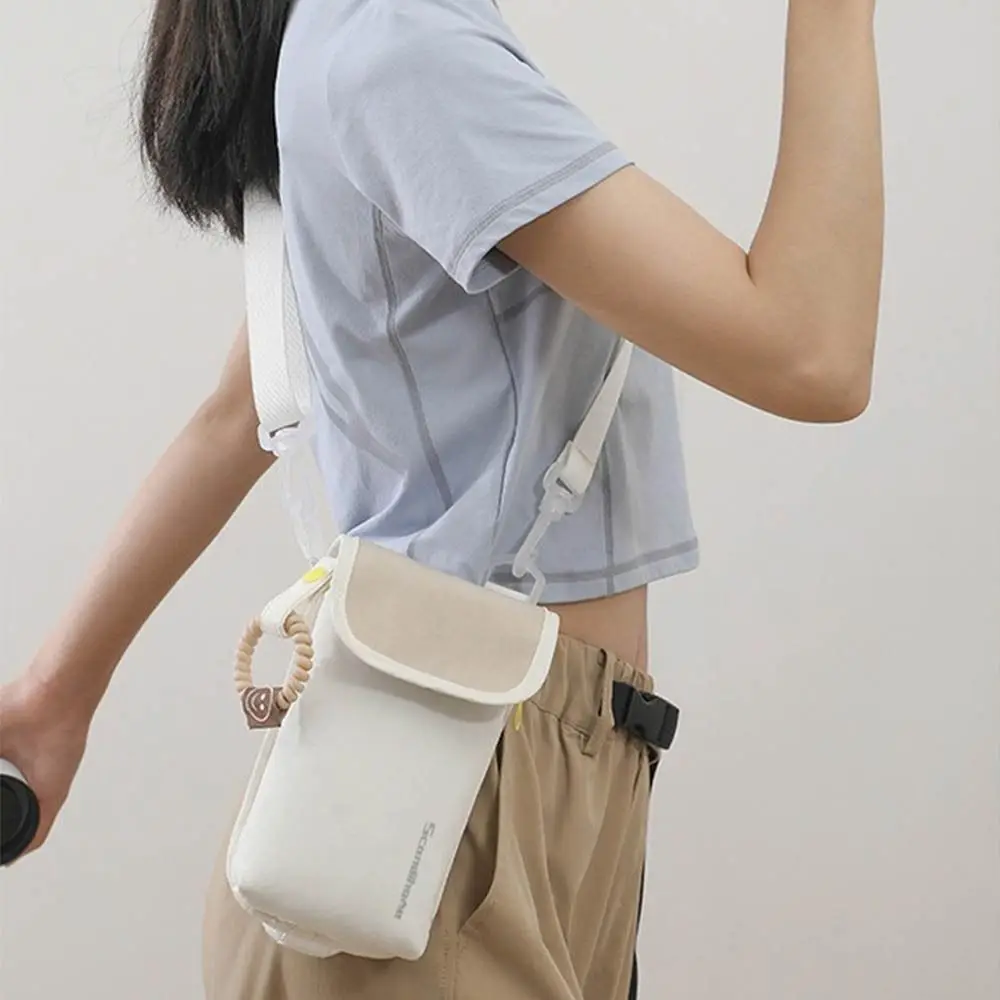 

With Shoulder Strap Water Bottle Crossbody Bag Waterproof Adjustable Phone Pocket Bag Large Opening Front Pocket