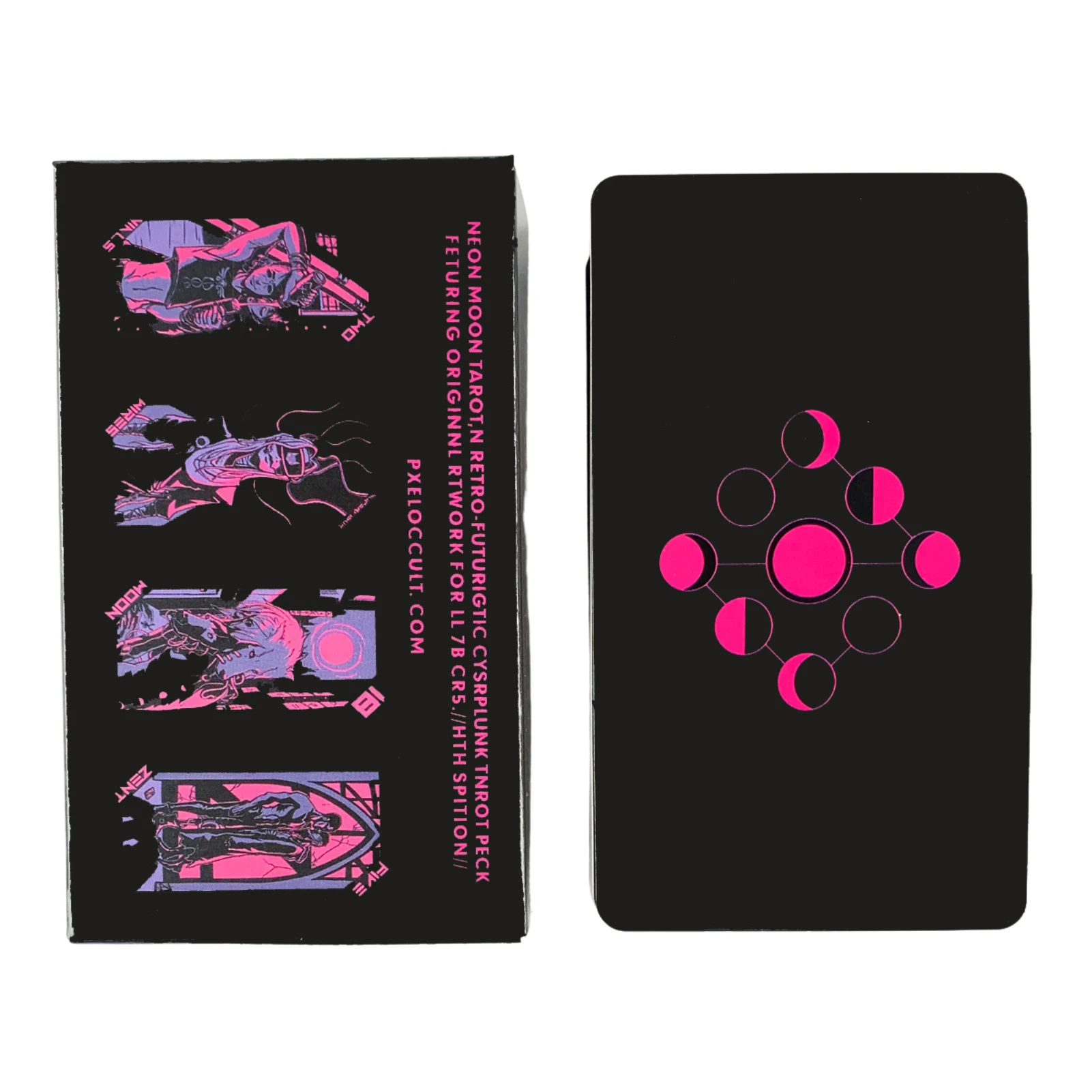 Neon Moon Tarot Deck - Pocket Size with Tuck Box Tarot Cards for Fate Divination Board Game Tarot and A Variety of Tarot Options