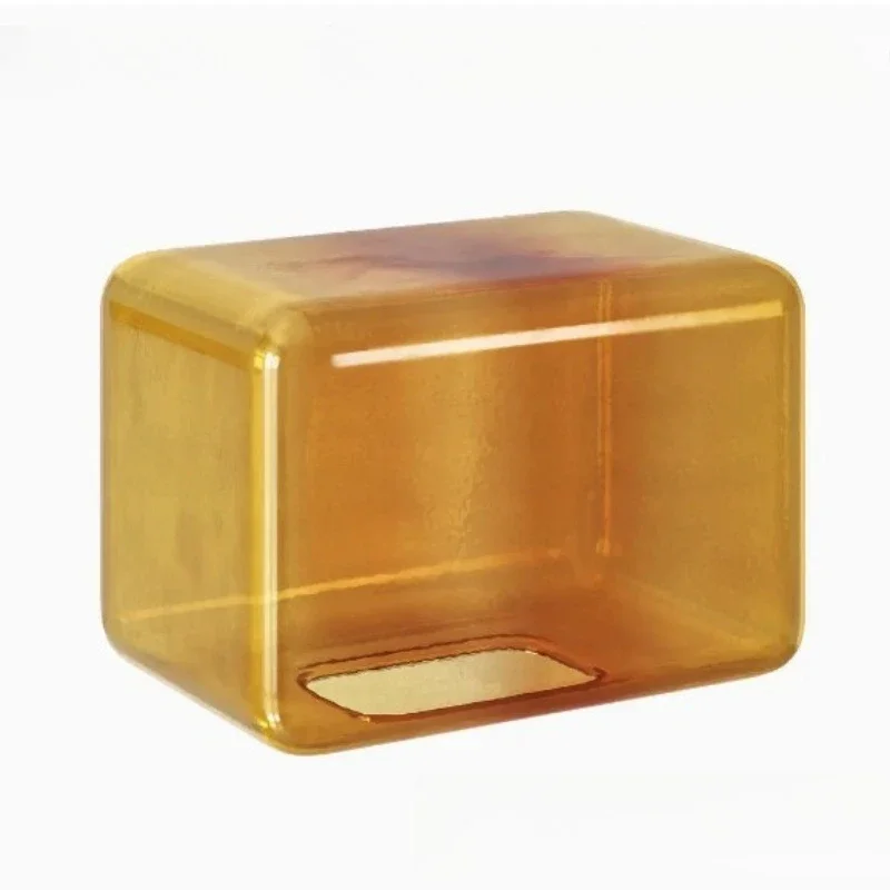 Living room gray amber glass coffee table, side table