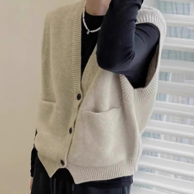 2024 Autumn and winter Cashmere Vest Women Cashmere Vest sweater knitted soft warm Women