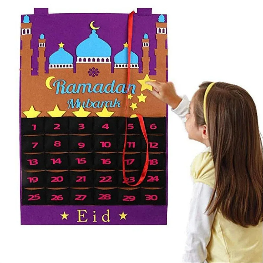 

Ramadan Calendar for Kids Ramadan Decoration Felt Ramadan Child Calendar Islamic Muslim Decoration Eid Mubarak Kid Gifts