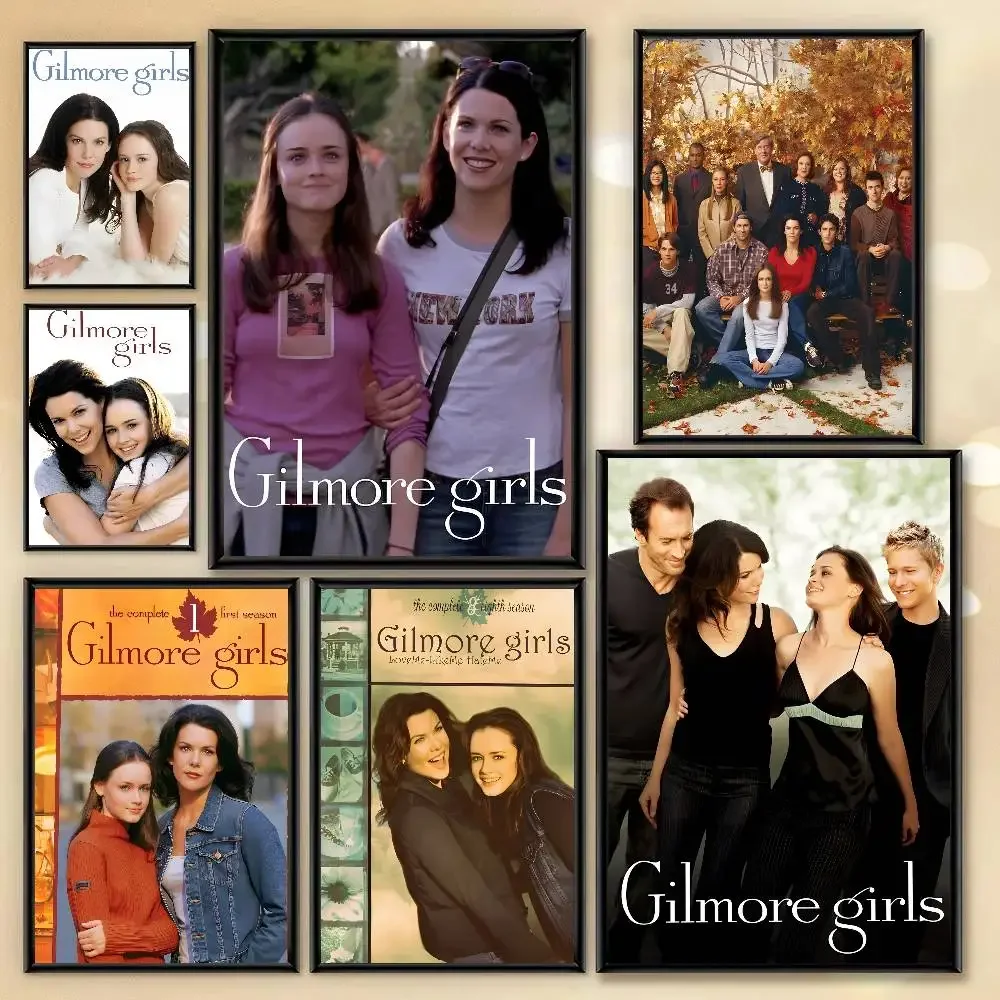 Pôster de arte em tela HD do popular drama de TV Gilmore Girls, impressão estética avançada em papel, arte de parede para decoração de sala de estar e casa.
